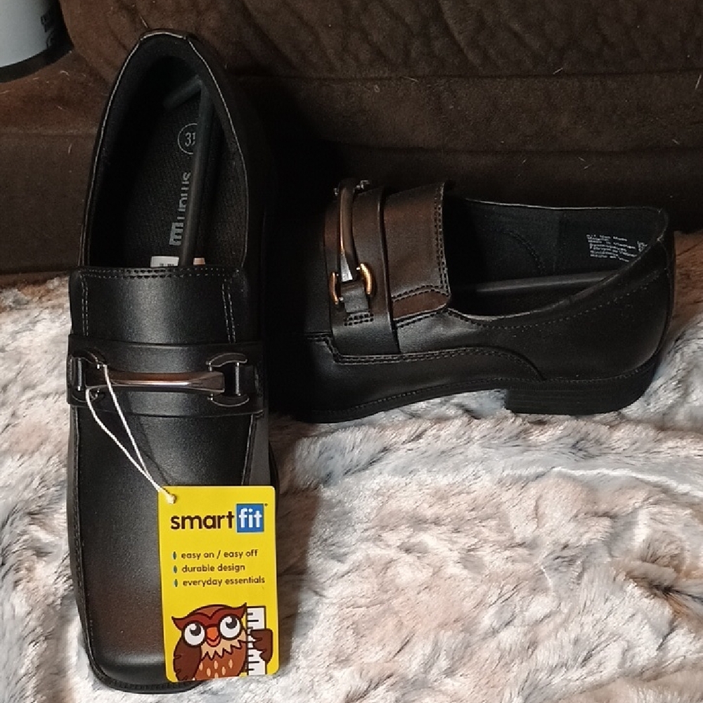 SmartFit Black Loafers Classic Slip-On Shoes